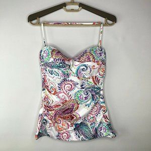 Lauren Ralph Lauren Women White Tubini Top Size 10